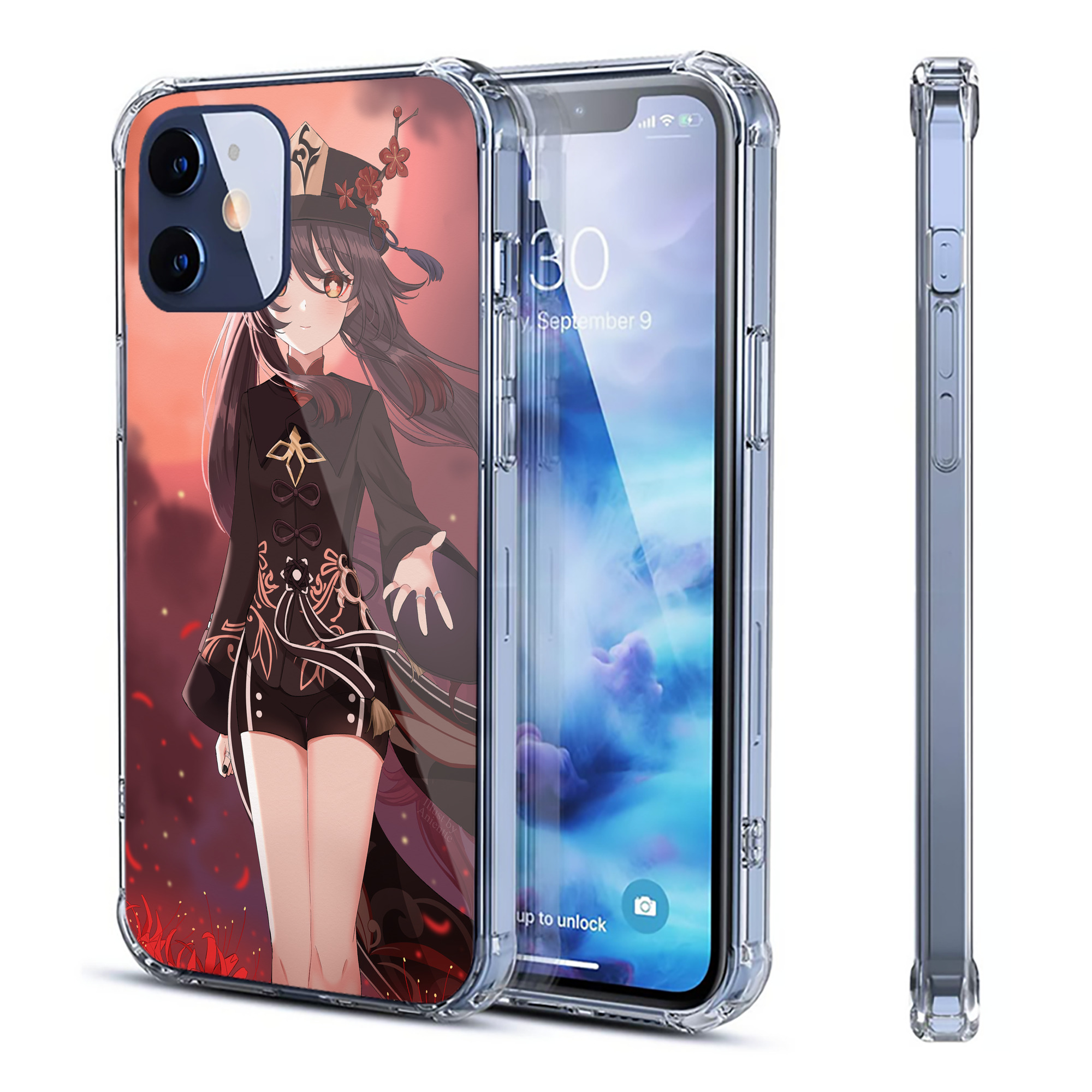 げんし神 genshin 【iPhone 12シリーズ対応】透明スマホケース（クリアソフトケース）